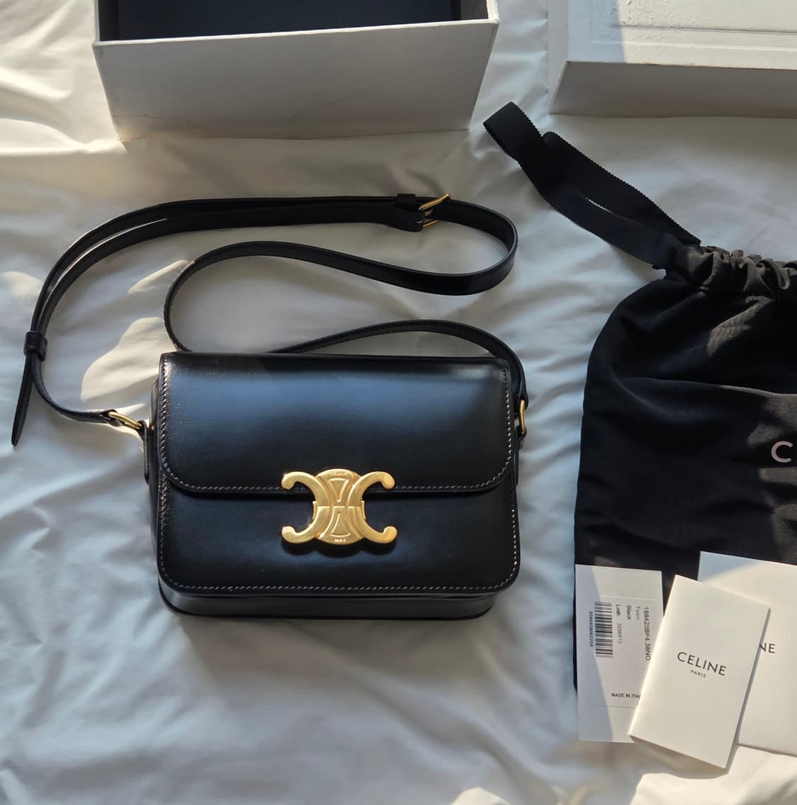 셀린느 트리옹프백 틴 사이즈 샤이니카프스킨 셀린느가방 트리오페 상품이미지8