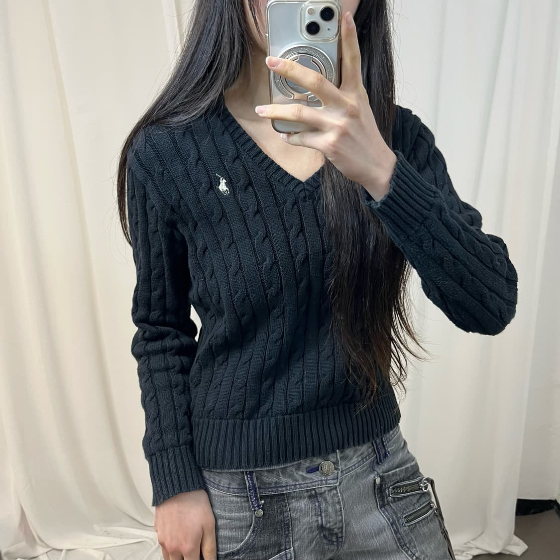 Polo Ralph Lauren black knit 상품이미지3