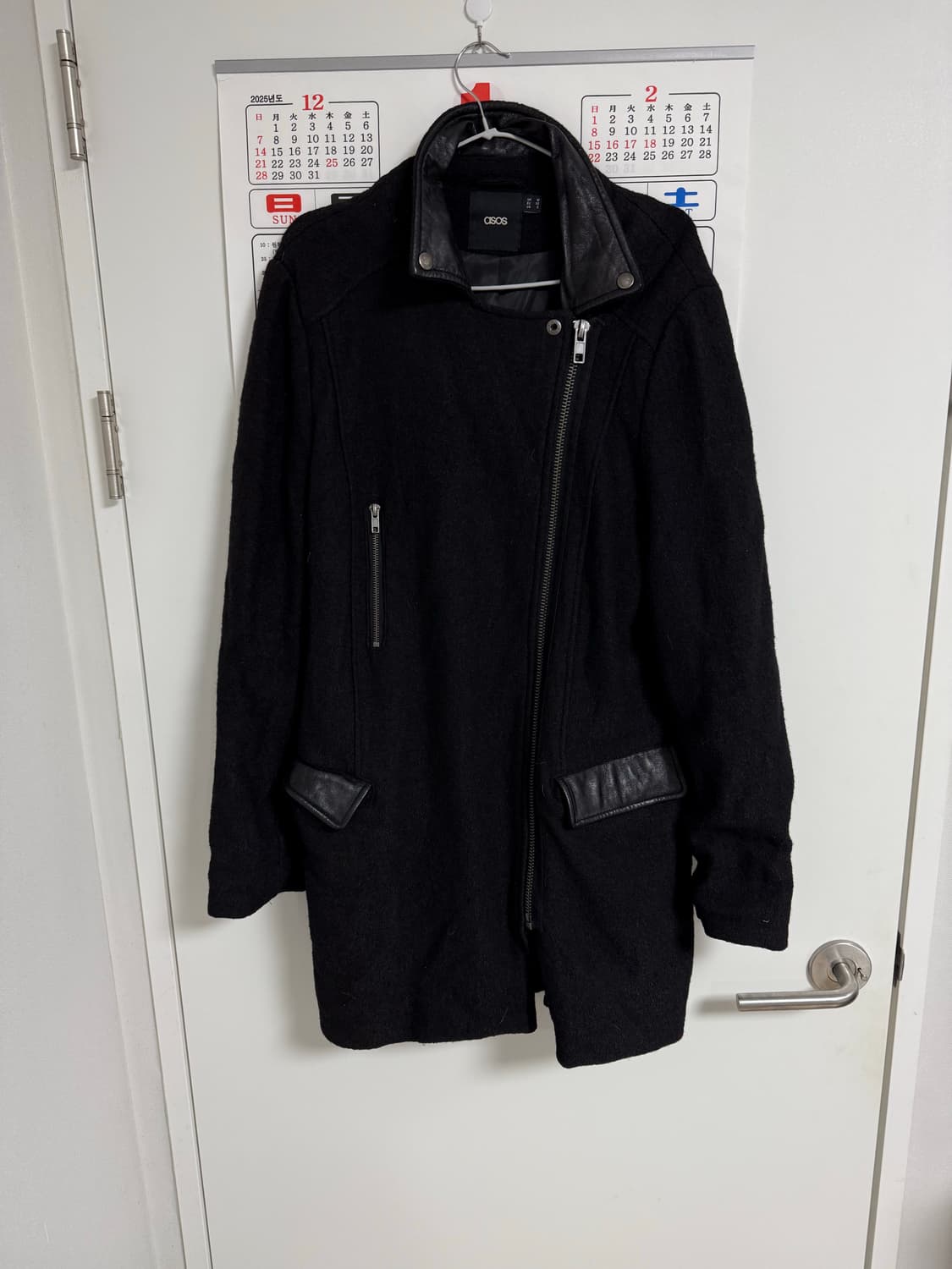 Asos 아소스 사선지퍼 울 코트  상품이미지2