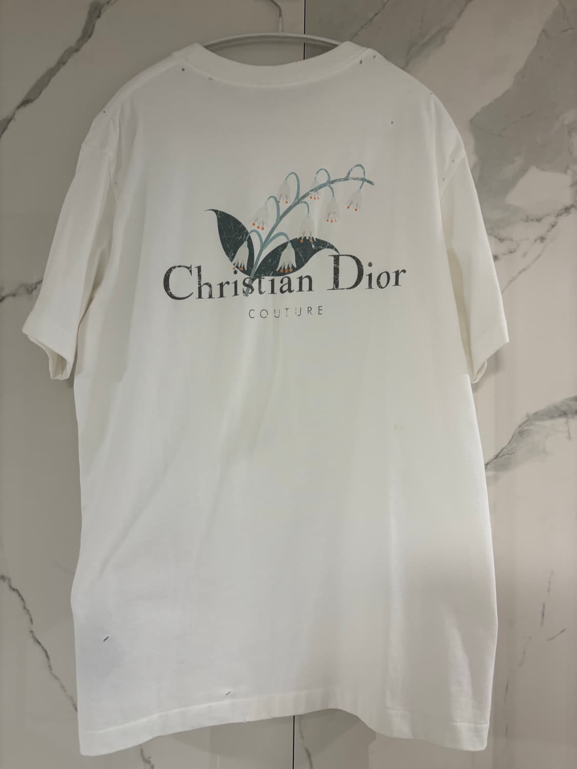 디올 은방울꽃 데미지 티셔츠 상품이미지4