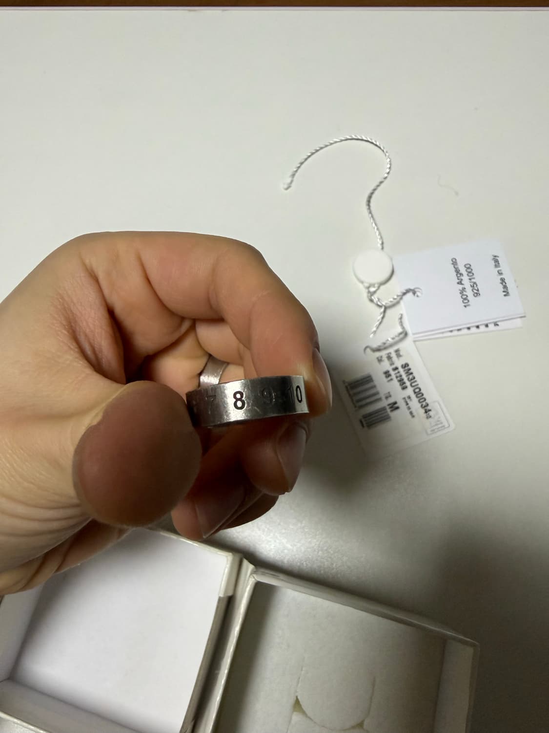 커플링 메종 마르지엘라 뉴메리컬 숫자 반지 실버 남자 4(16호) 상품이미지4