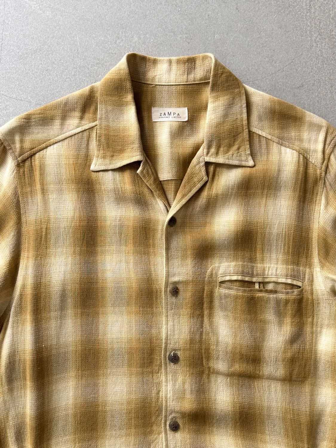 Vintage ZAMPA Rayon Linen Shirt Jacket 상품이미지4