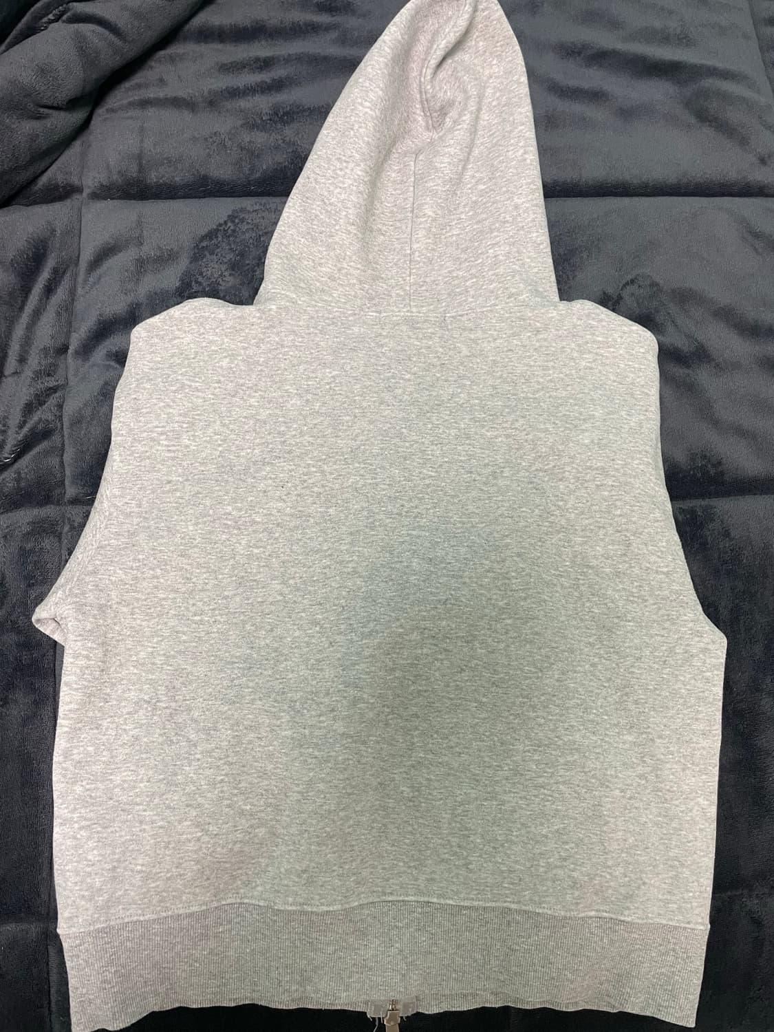 시그니처 투웨이 크롭 후드집업 그레이 상품이미지3