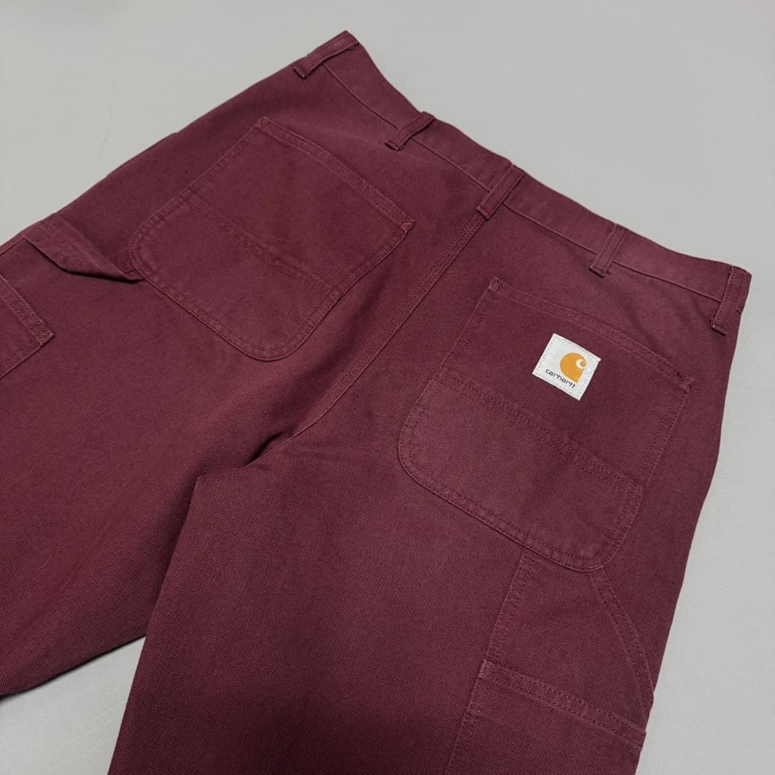 칼하트(Carhartt) 버건디컬러 캔버스 싱글니 팬츠 상품이미지6
