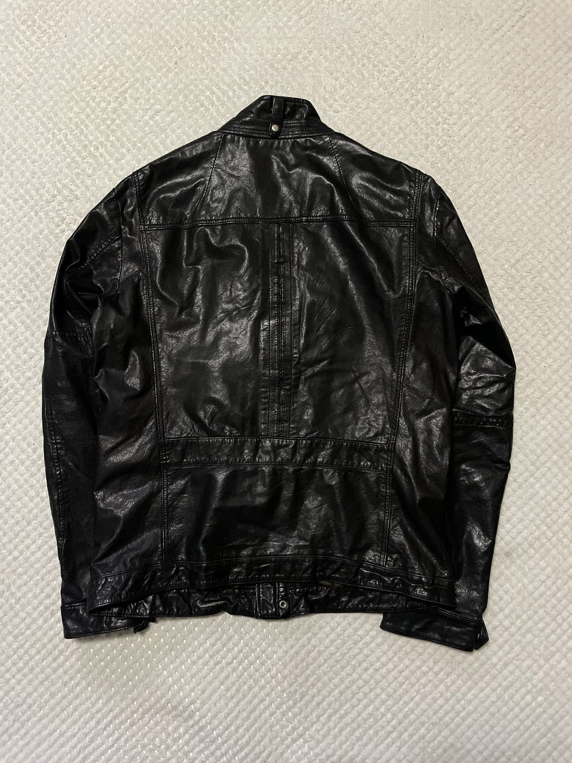 광희시장 웨스턴 무드 램스킨 양가죽 포켓 레더 자켓 다크 브라운 상품이미지2