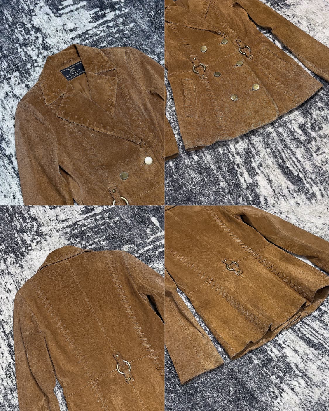 {EGOIST} Pig Suede Leather Double Jacket 상품이미지3