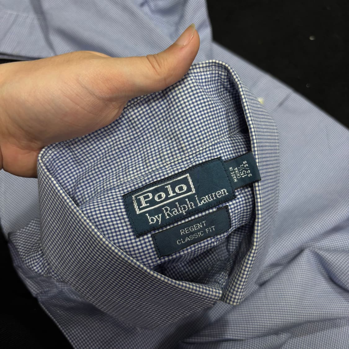 100-105 폴로 랄프로렌 잔체크 와이드카라 셔츠 상품이미지5