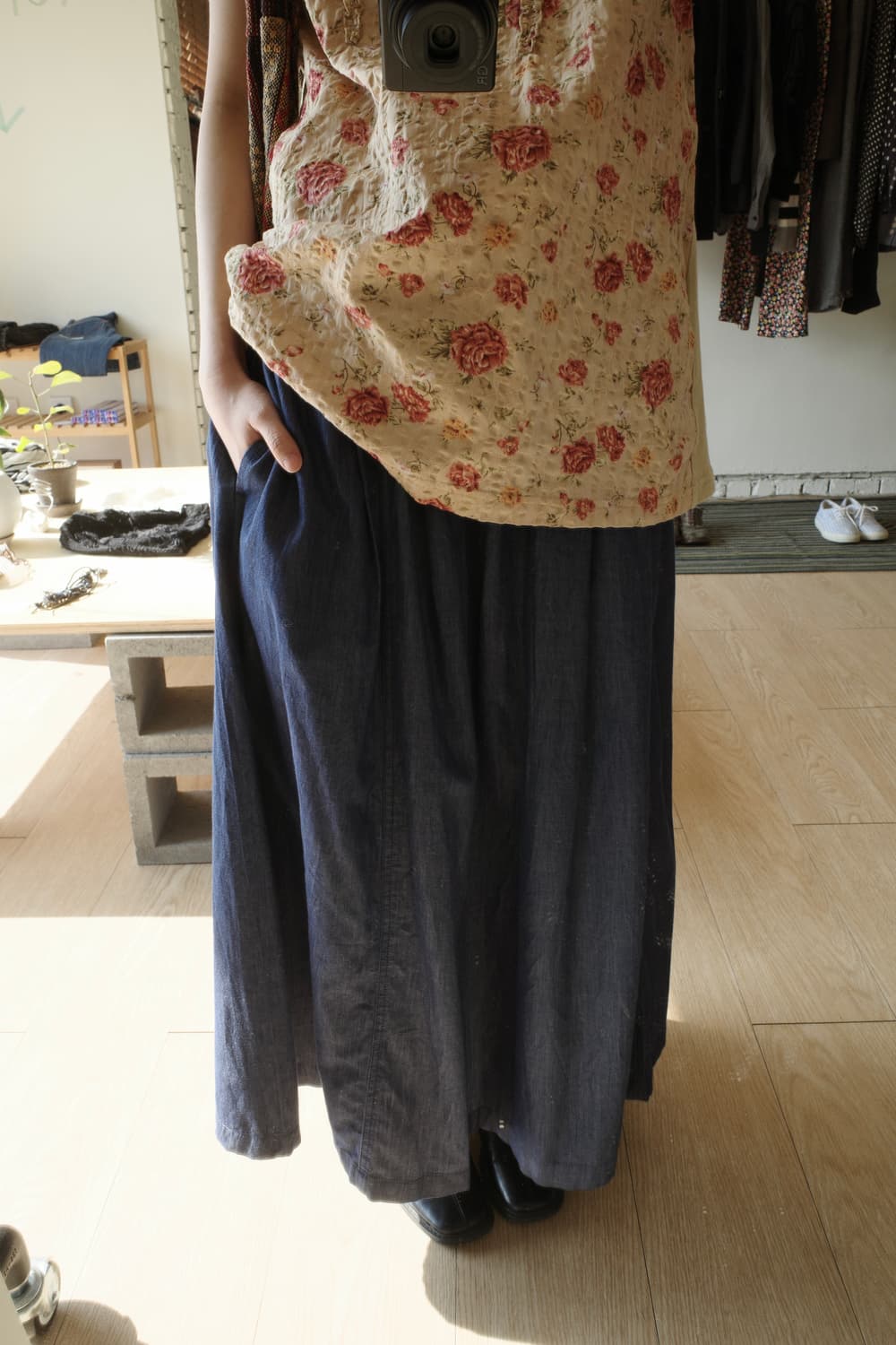 데님 롱 스커트 상품이미지2