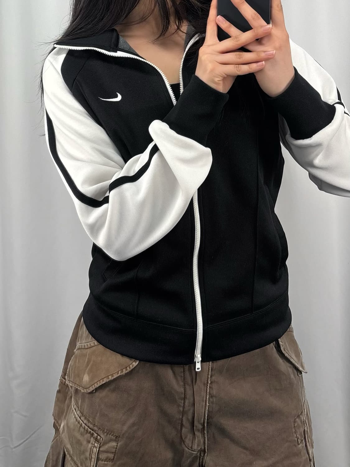 나이키 블랙 화이트 트랙탑 져지 상품이미지1