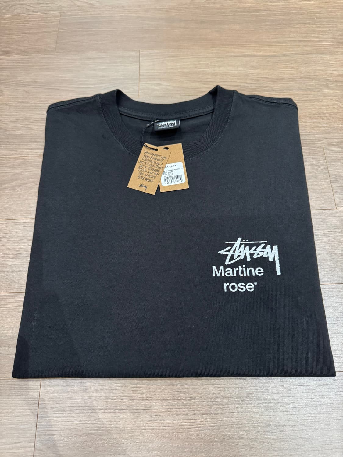 스투시 마틴로즈 콜라주 피그먼트 다이드 티셔츠 블랙 상품이미지4