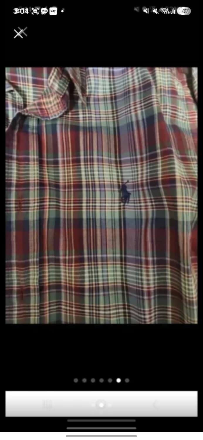 폴로 슬림핏 체크셔츠 L 상품이미지2