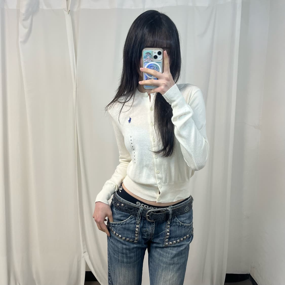 Polo Ralph Lauren white cardigan 상품이미지1