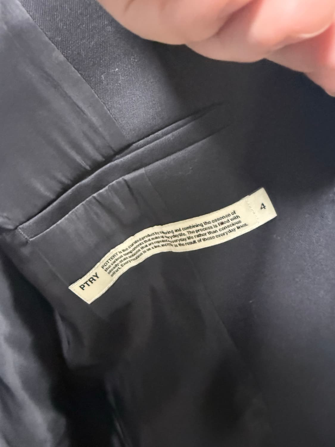 공홈구매)포터리 파인 울 스포츠 자켓 블랙 4사이즈 상품이미지6