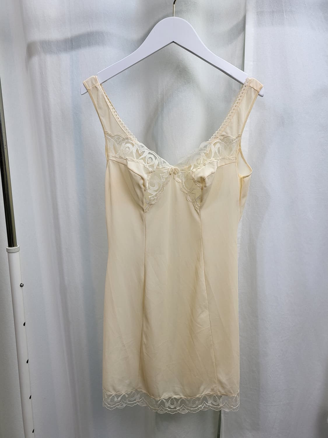빈티지 버터 크림 아이보리 슬립 원피스 상품이미지4