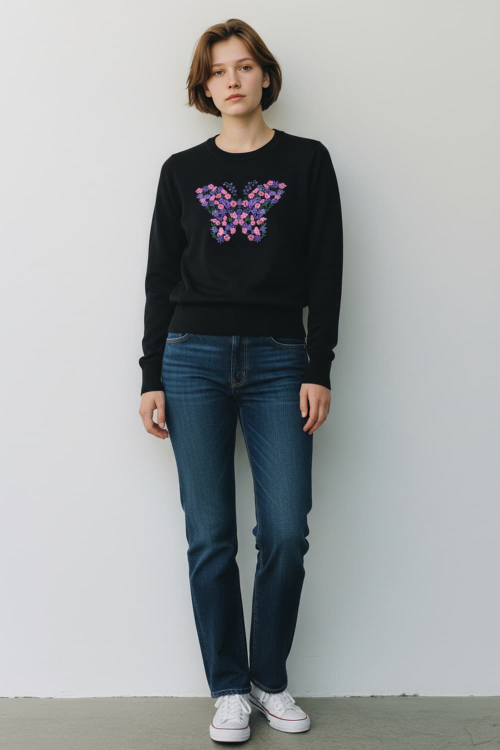 [100] 안나수이 플라워 버터플라이 우먼 니트 상품이미지3