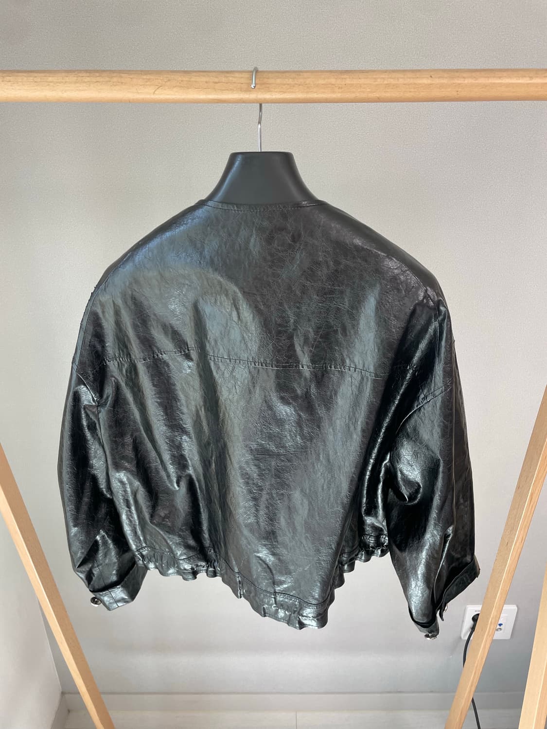 SYSTEM 크롭  레더 자켓 상품이미지2