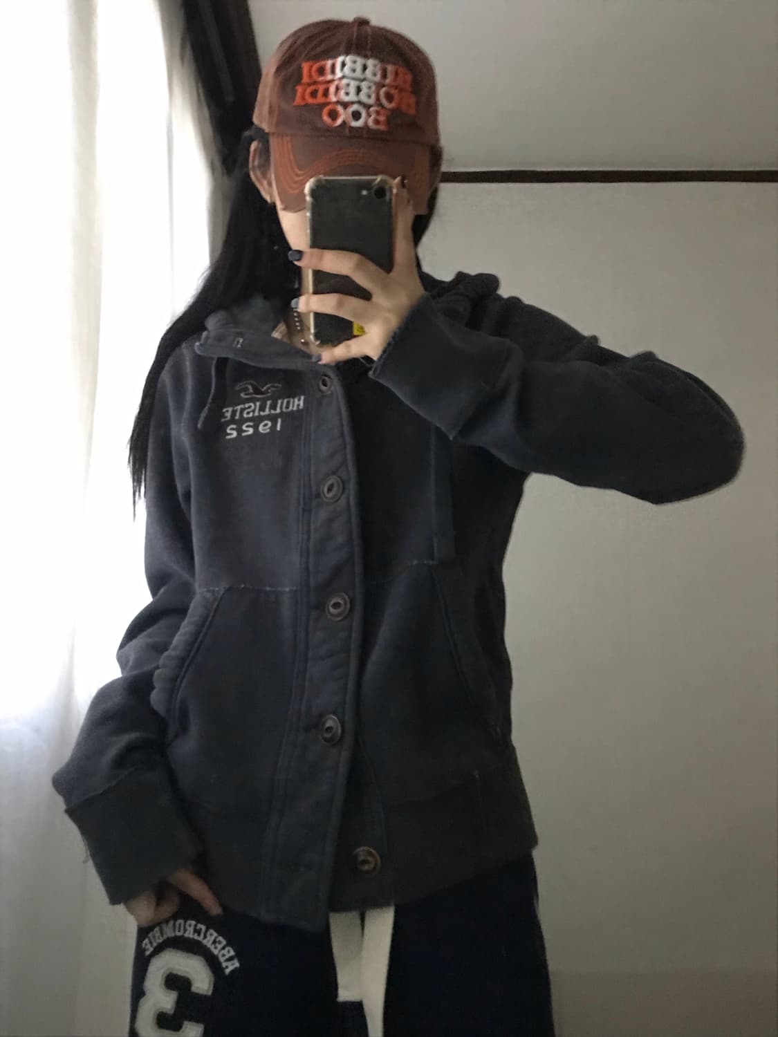 홀리스터 그레이 버튼 후디 상품이미지6