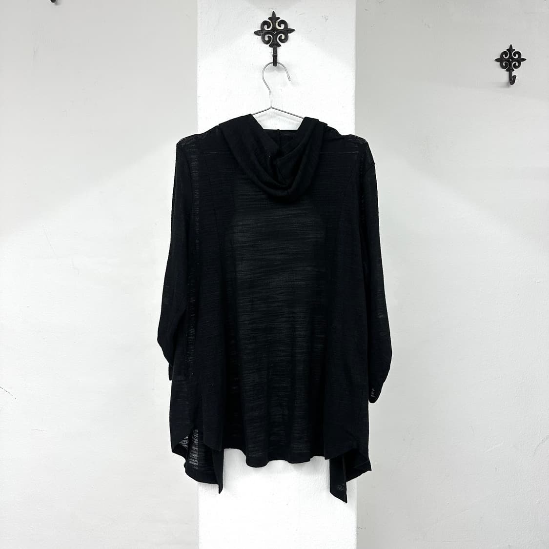 seethrough hood short cardigan 상품이미지5