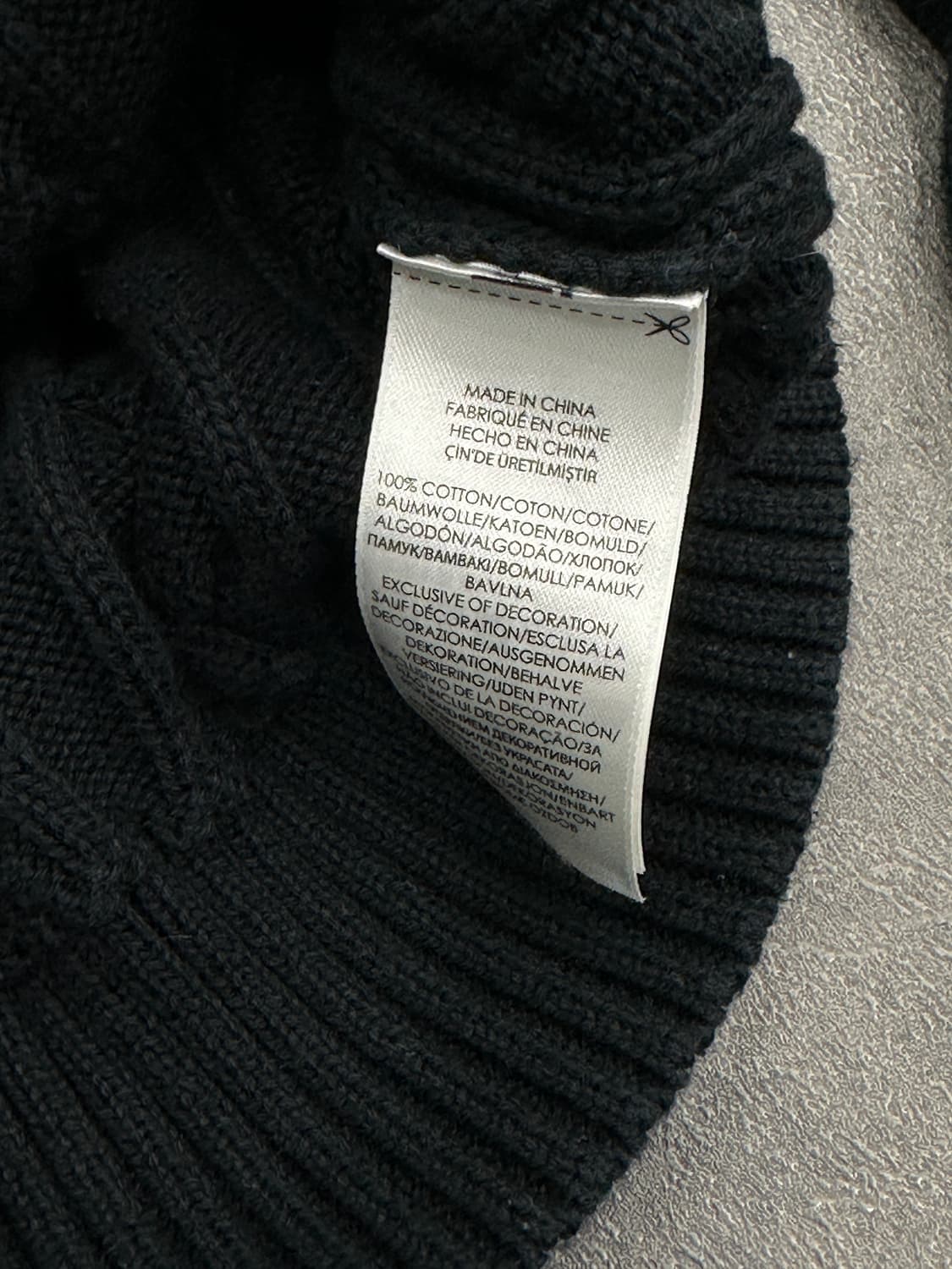 폴로 랄프 로렌 꽈배기 니트 블랙 상품이미지5