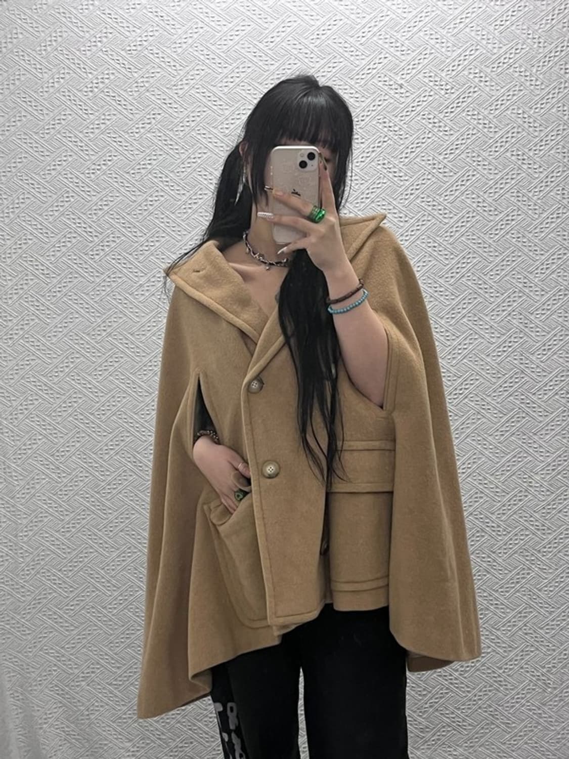 폴로 랄프로렌 모리 낙타털 모직 망토 케이프 코트 M C08042 상품이미지2