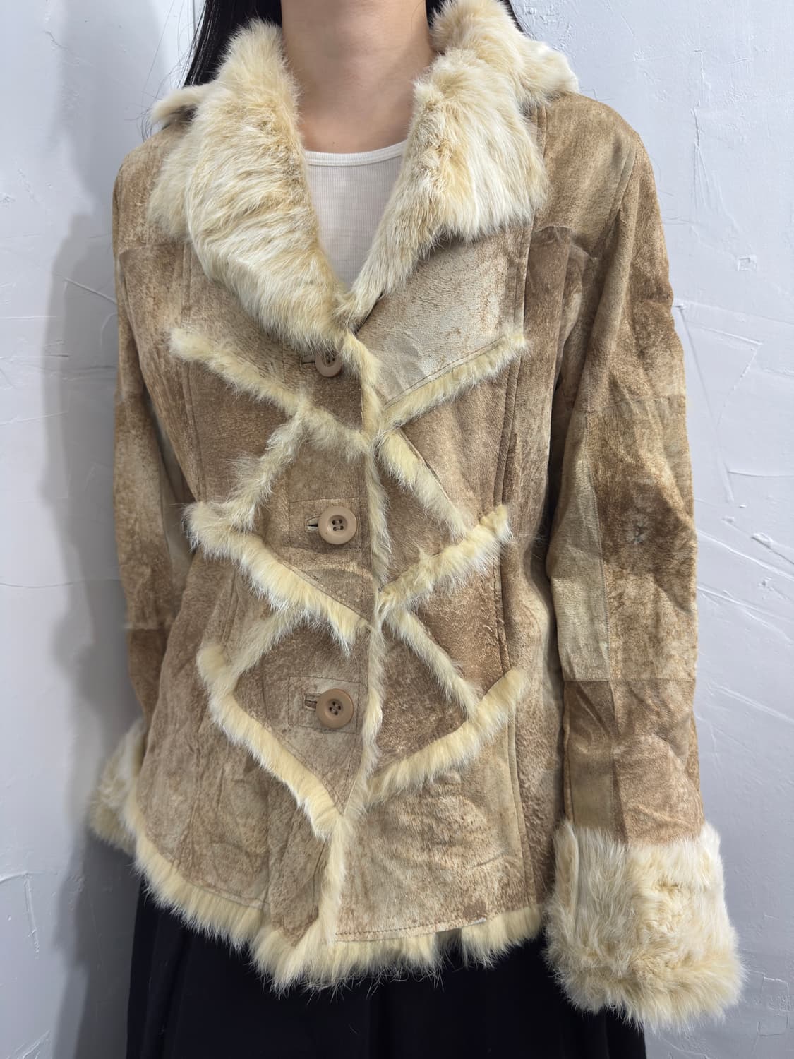 rabbit fur detail jacket 상품이미지1