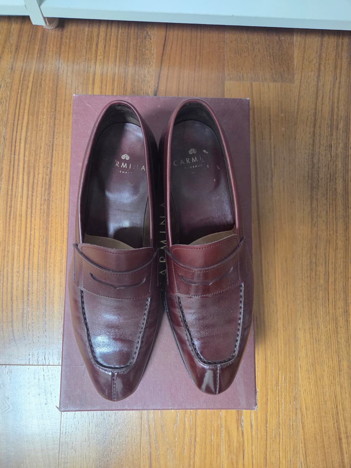 Carmina 버건디 레더 로퍼 260mm 상품이미지3