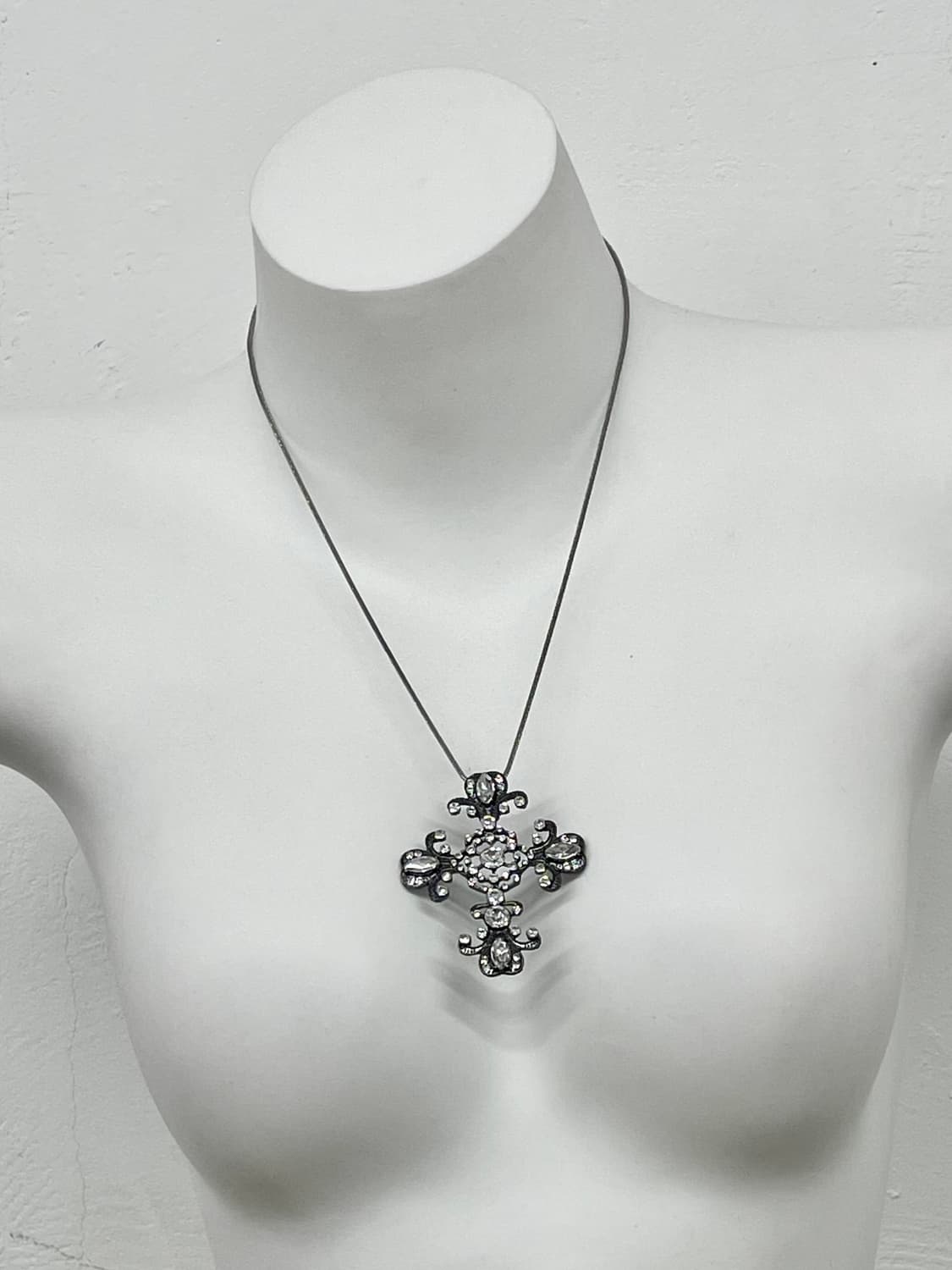 십자가 큐빅 엔틱 네크리스 상품이미지4