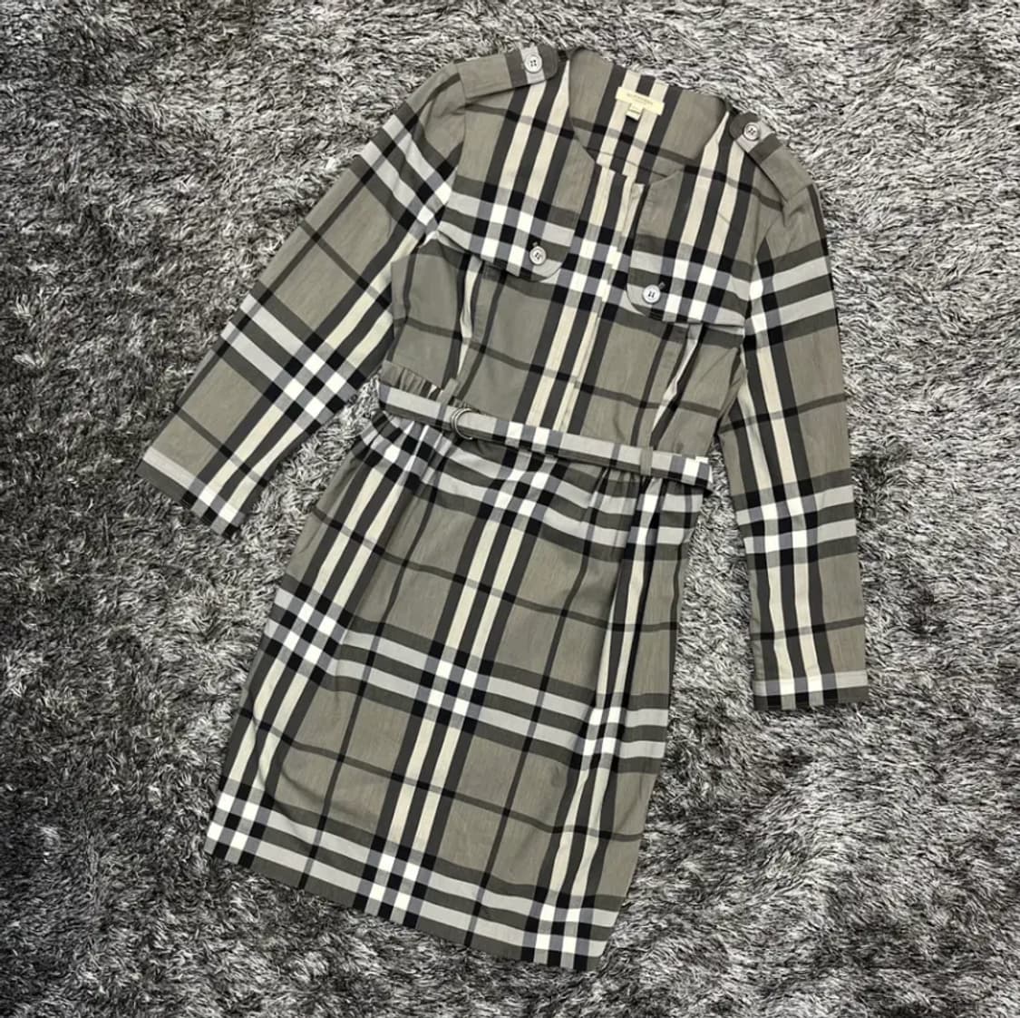 버버리 여성 벨티드 원피스 (UK 10) 상품이미지1