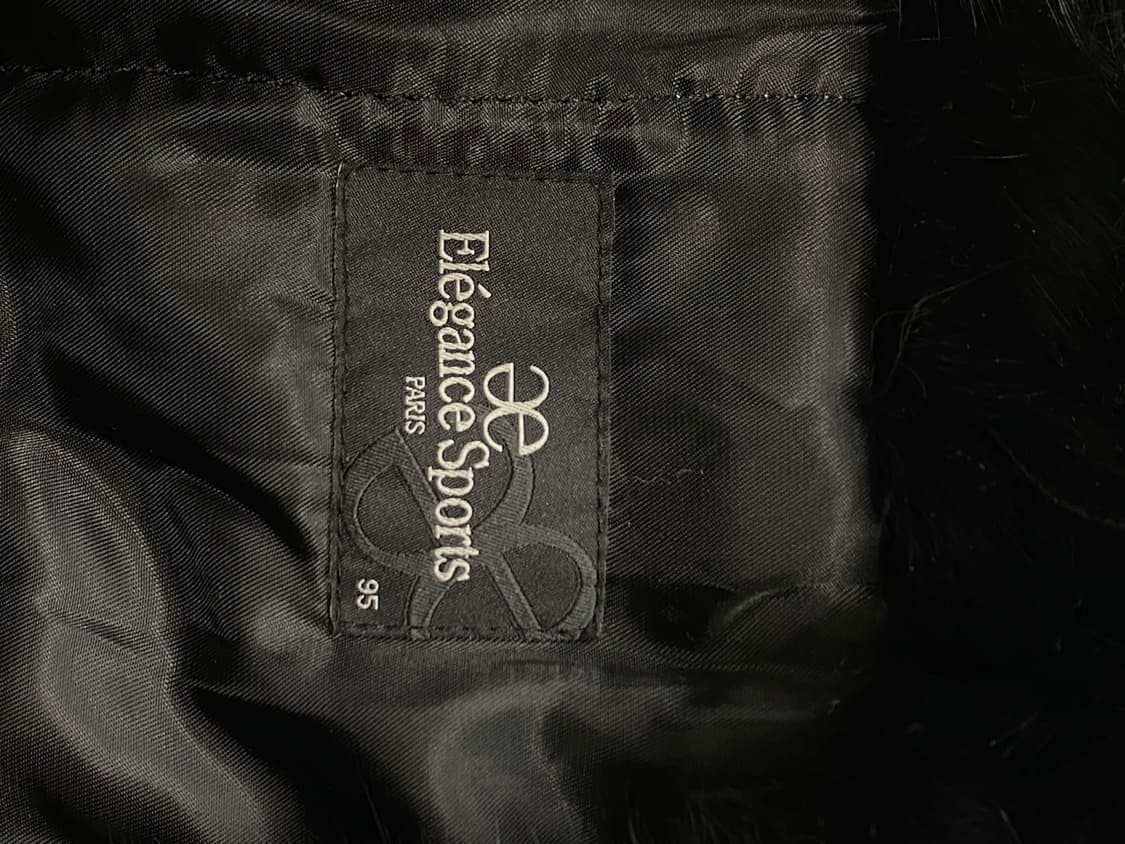 Elegance Sports 여성 퍼 코트 블랙 95 상품이미지5