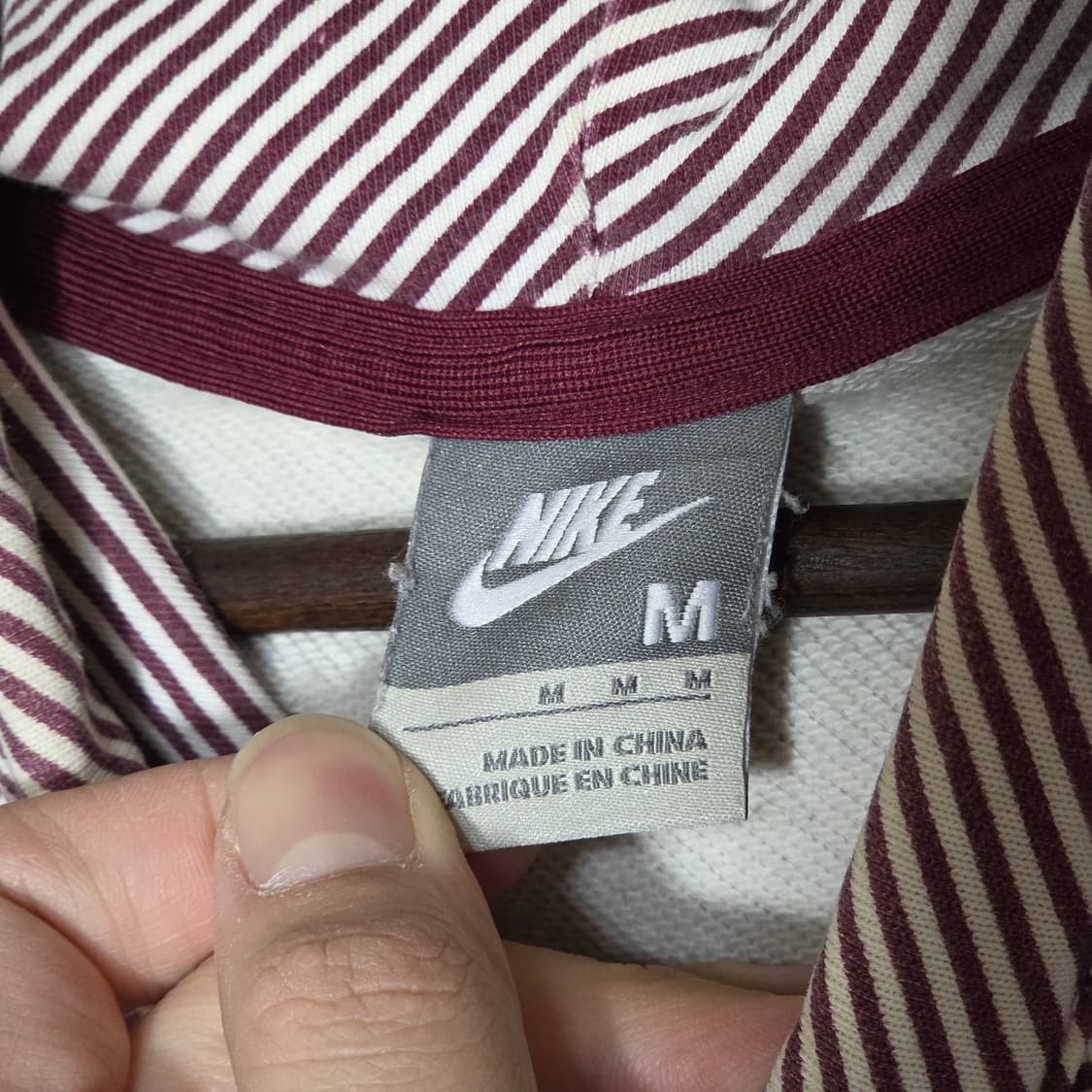 00S 나이키 레드 스트라이프 코튼 후드티 상품이미지9