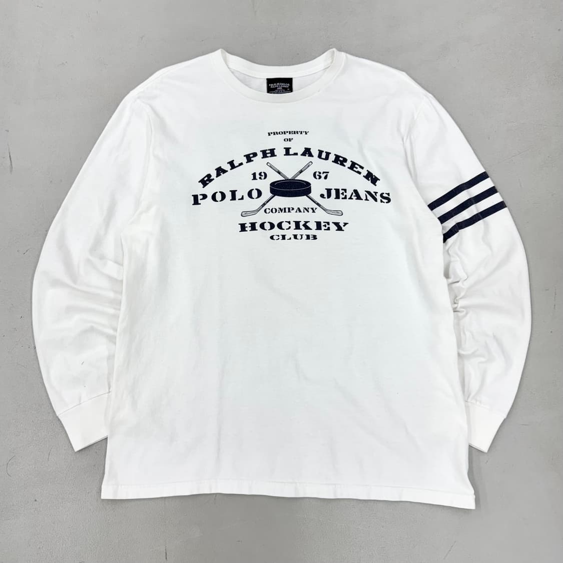 폴로 하키 프린팅 롱슬리브 화이트  [Price] 40,000  [Siz 상품이미지2