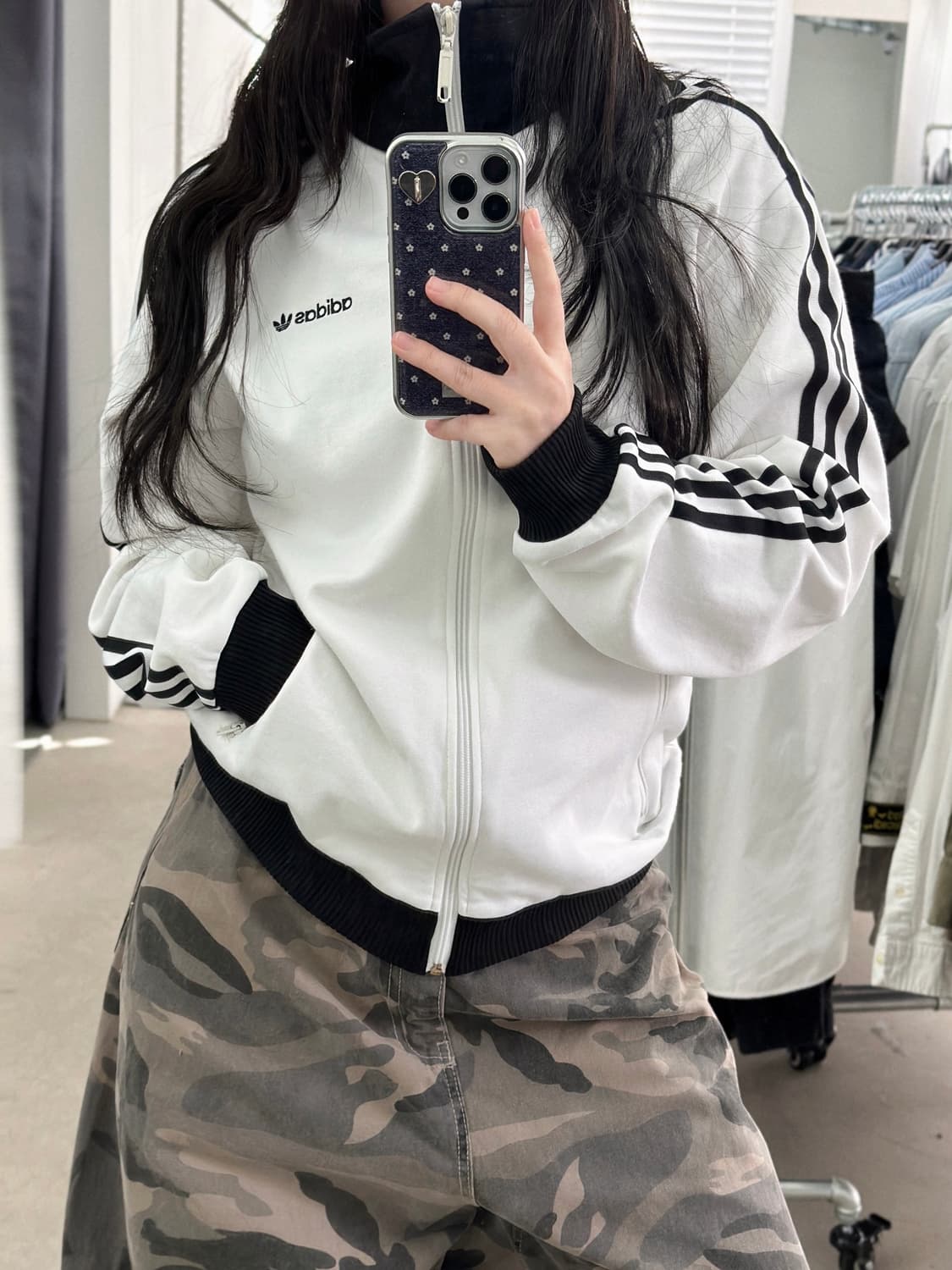 아디다스 화이트/블랙 베켄바우어 져지  상품이미지1