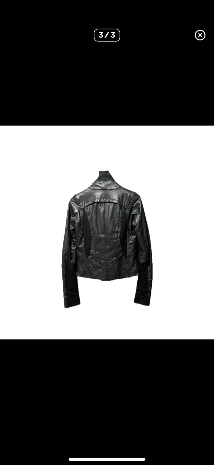 ekam 하이넥 레더 자켓 상품이미지2