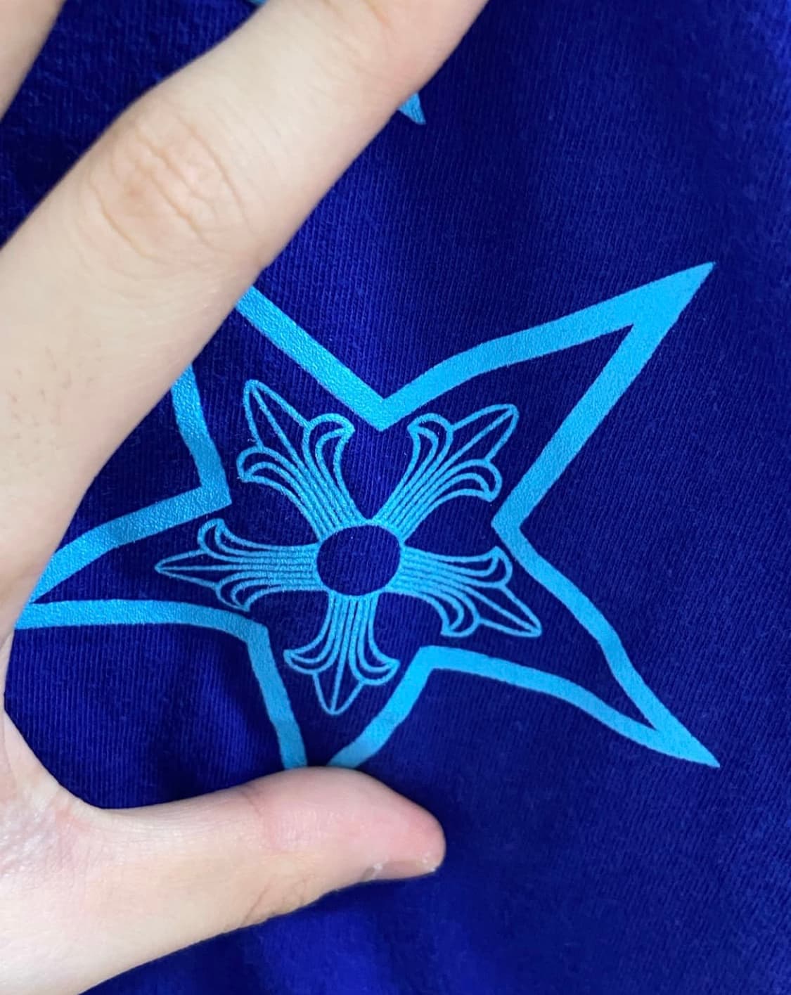 크롬하츠 블루 스타 롱슬리브 M 사이즈 상품이미지4