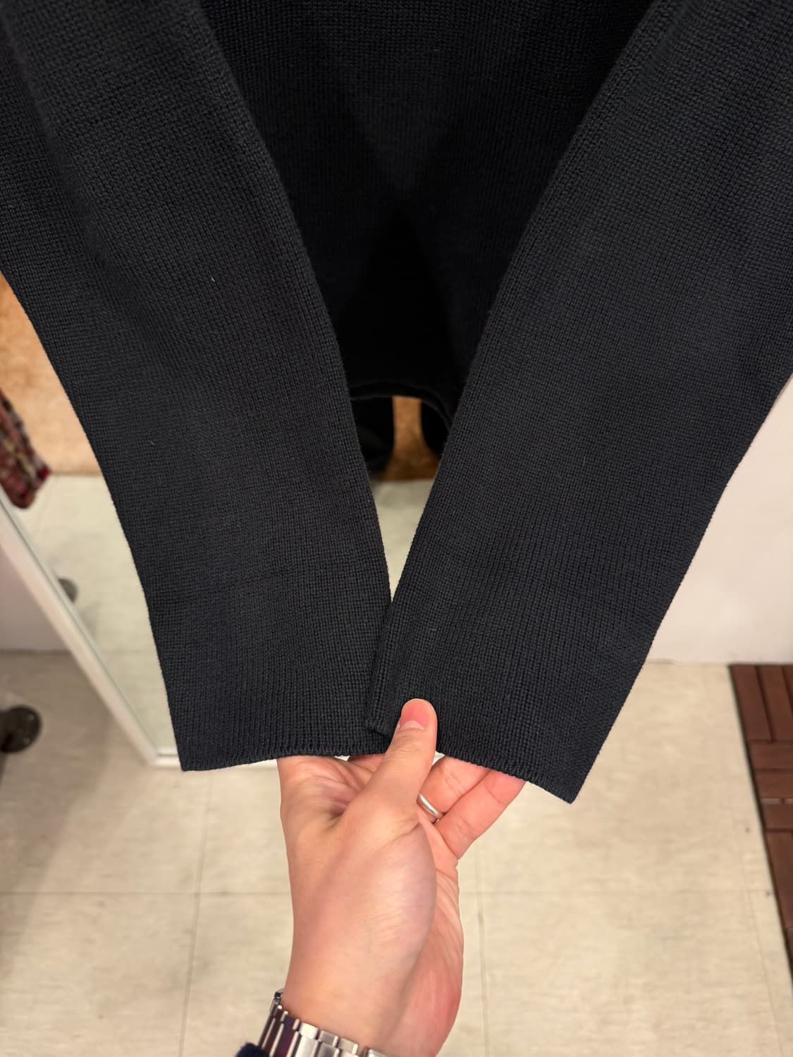 Polo RL 폴로 랄프로렌 하프넥 쿼터 집업 니트 (Black) 상품이미지4