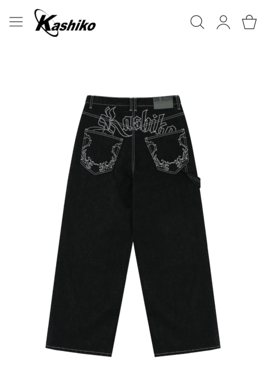 카시코 엠브로이드 논페이드 데님 팬츠 상품이미지1