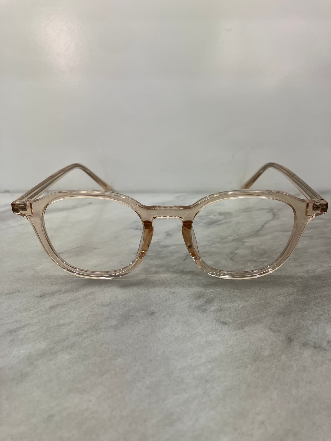 B53 HD 투명 연브라운 웰링턴 뿔테 안경6819 상품이미지6