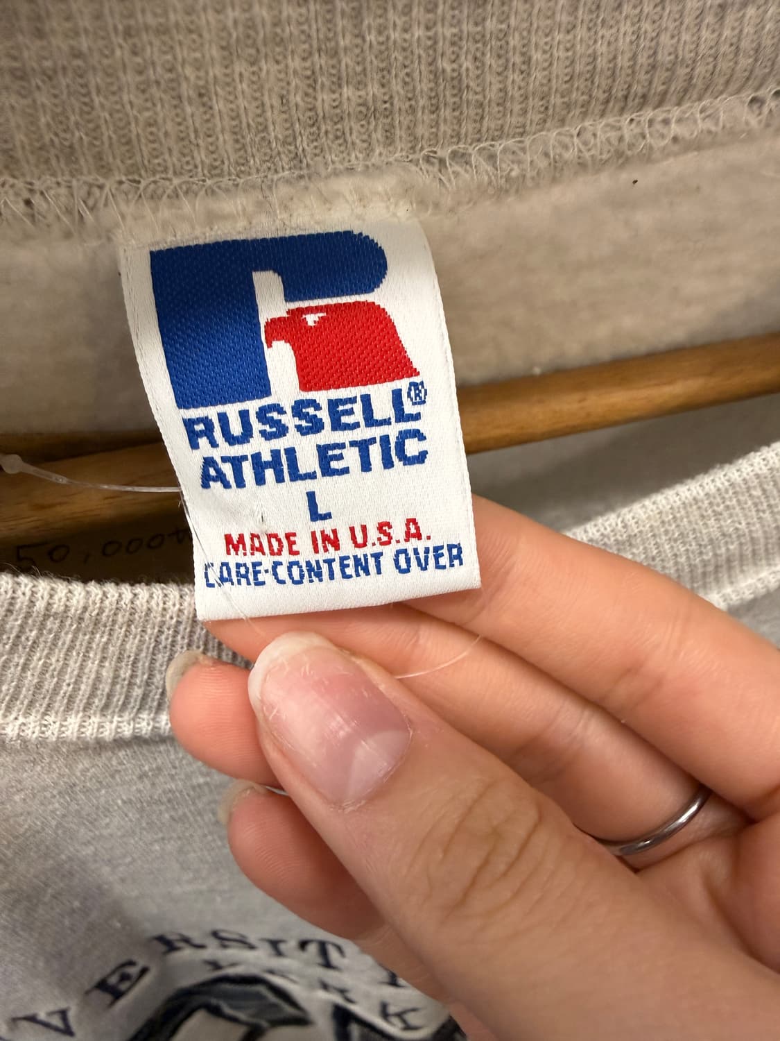 1990s Russell USA DAD 컷오프 스웻셔츠 상품이미지6