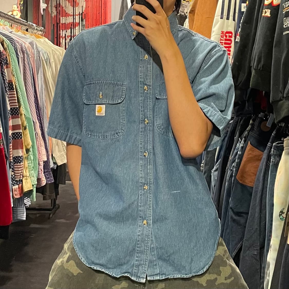 [IM] carhartt 칼하트 데님 반팔셔츠 상품이미지6
