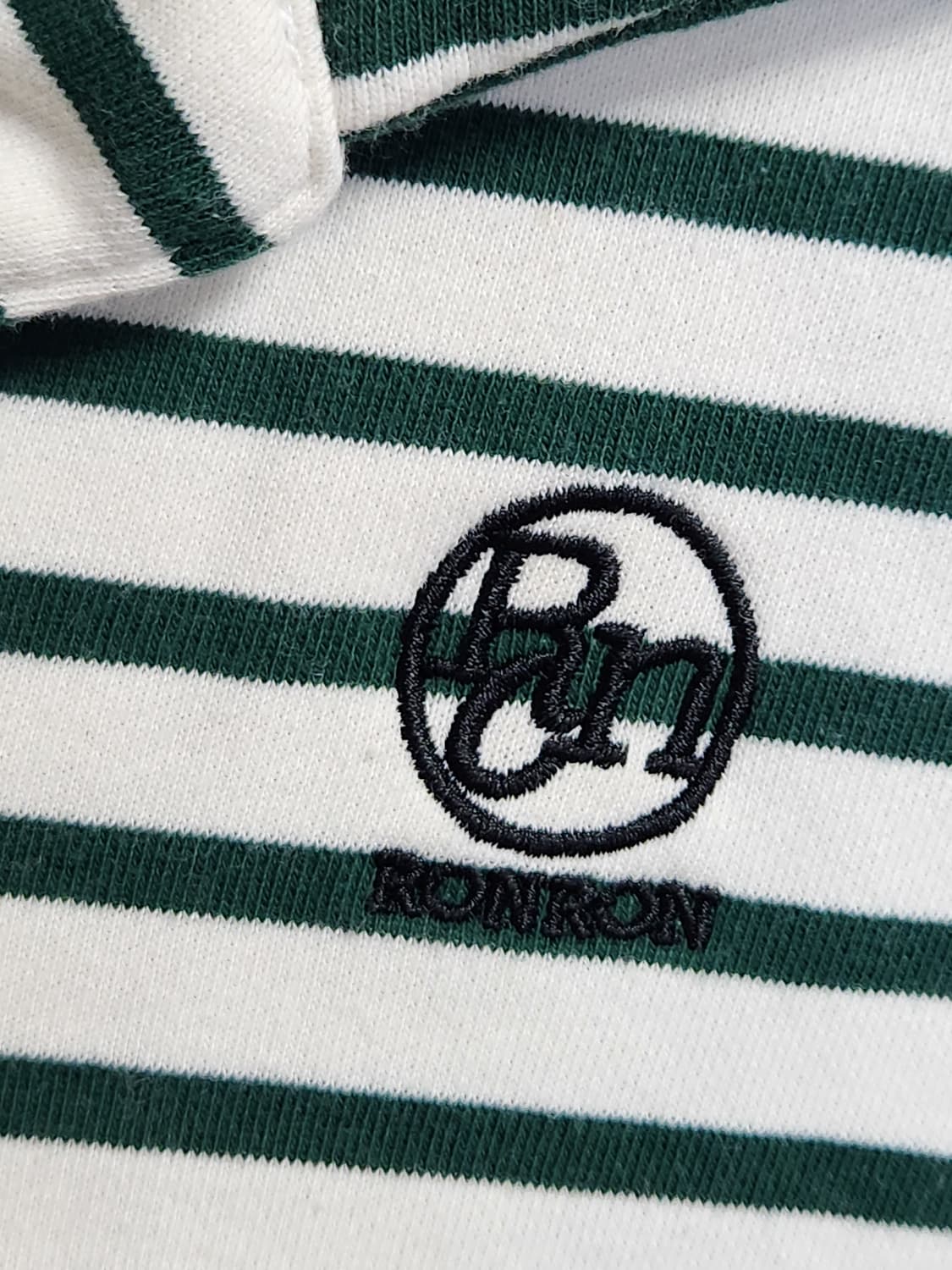 RONRON 론론 그린 스트라이프 카라 스웻셔츠 맨투맨 상품이미지5