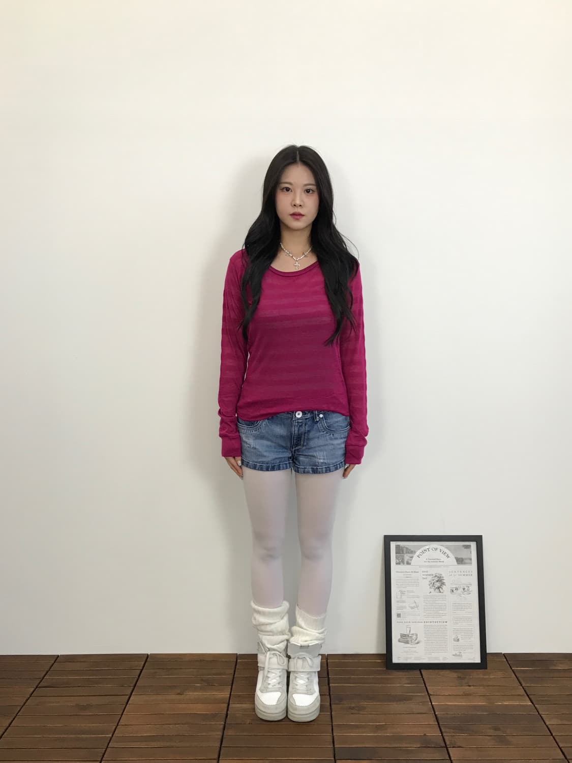 Planet Gold Magenta Layered Long Sleeve 상품이미지1