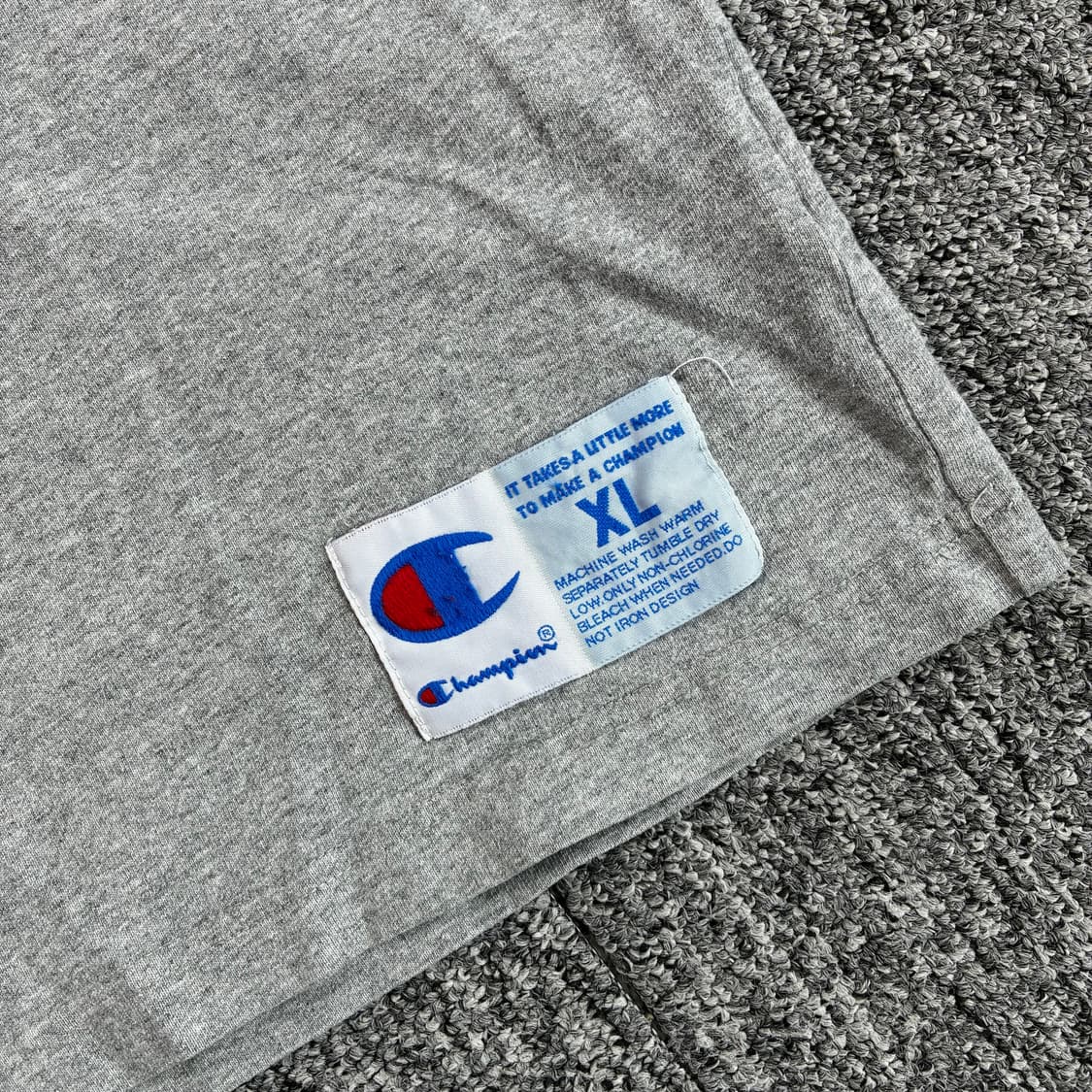 챔피온 그레이 빅 패치로고 반팔티 XL 상품이미지9