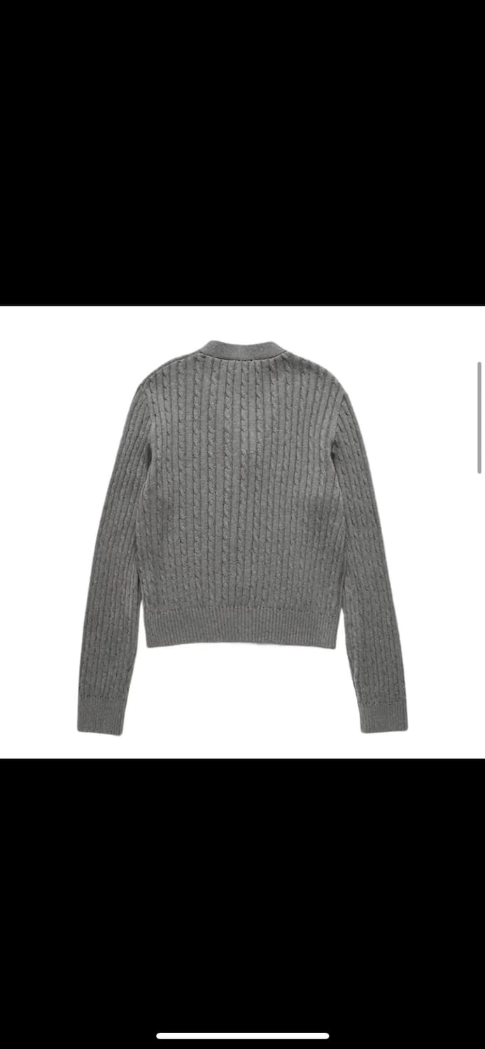 던스트 케이블 니트 멜란지그레이 상품이미지2