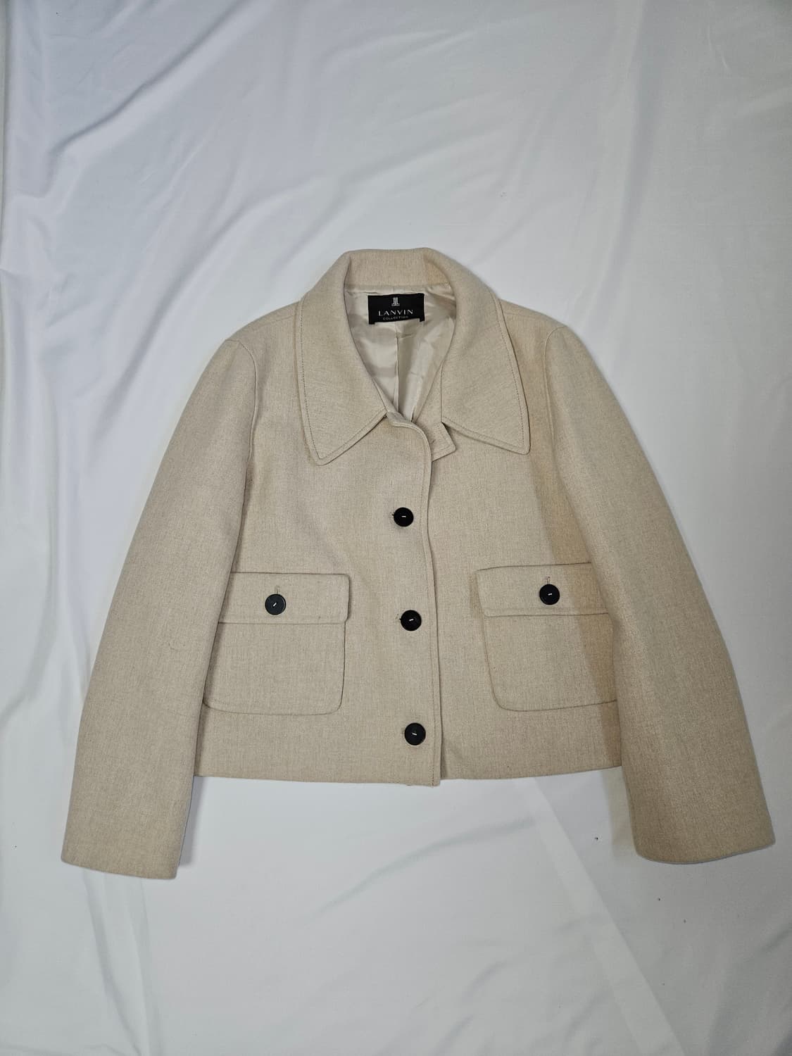 LANVIN 랑방컬렉션 아이보리 숏코트 핸드메이드 여성 82 F 상품이미지1