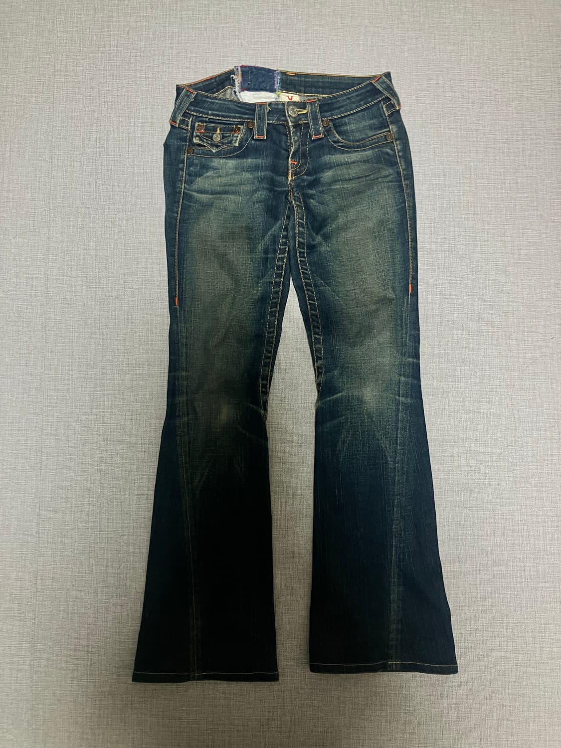 TrueReligion 트루릴리전 핀터깔y2k 보헤미안펑크 부츠컷팬츠 상품이미지2