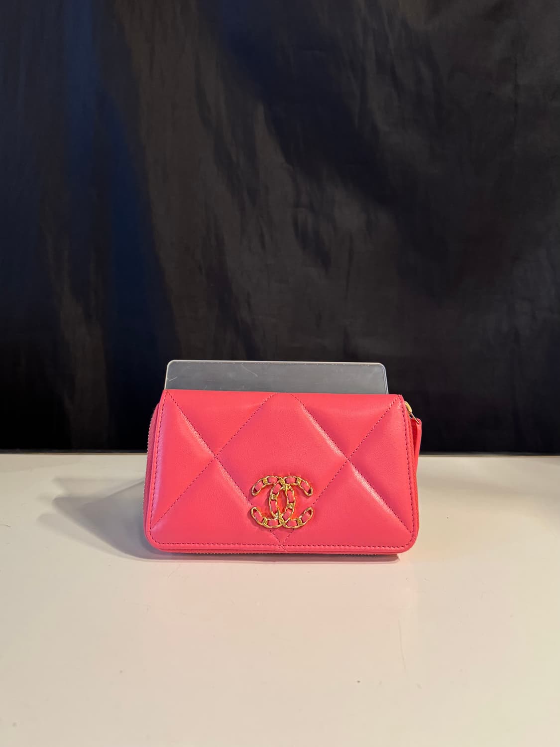 샤넬 클래식 퀄티드 캐비어 지갑 핑크 (2021) 상품이미지1