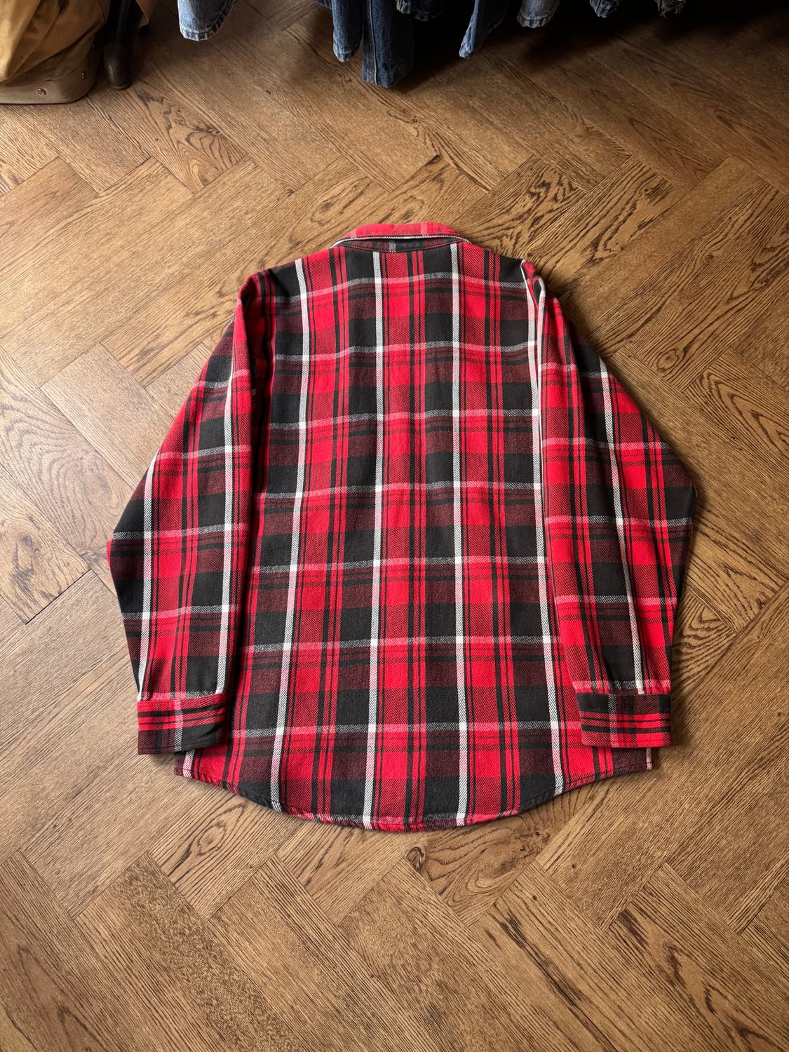 [M]OSHKOSH USA 오시코시 레드 타탄체크 플란넬 셔츠 상품이미지7