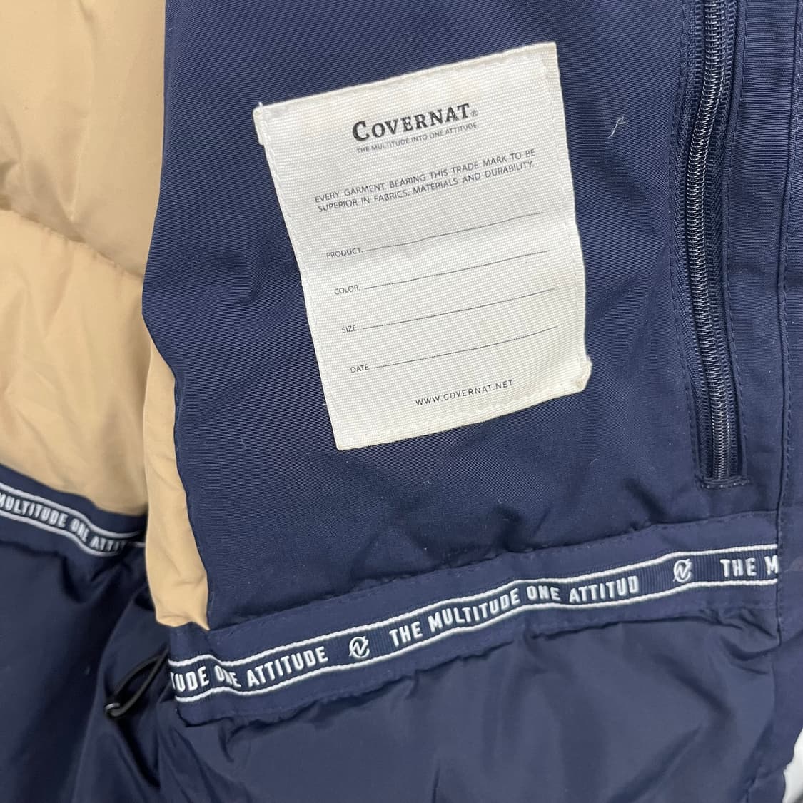 커버낫 네이비 후드 다운 패딩 자켓 남 XL 상품이미지8