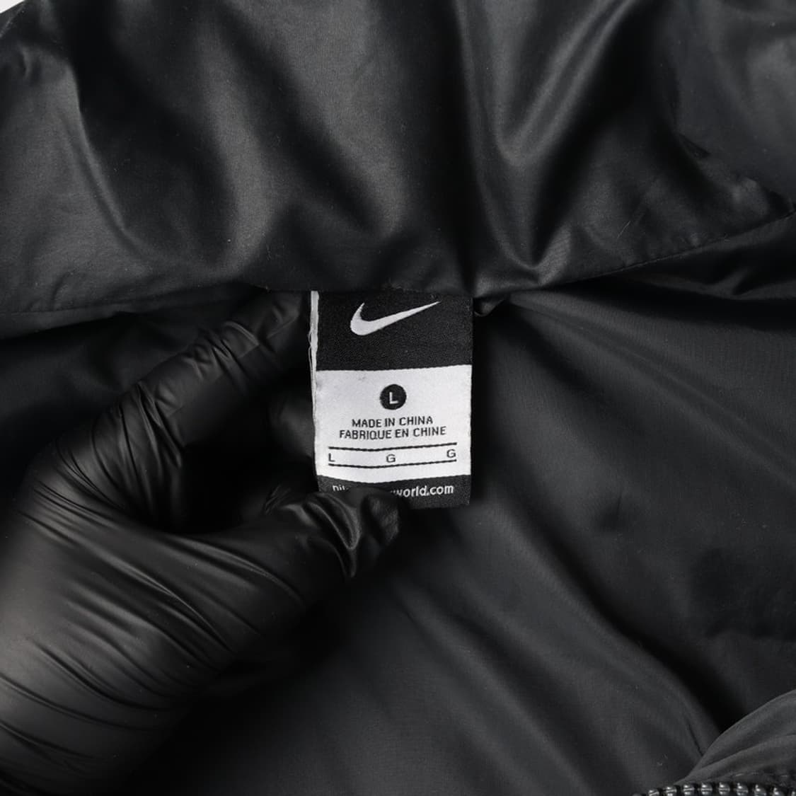 나이키 스우시 블랙 덕다운 패딩 자켓 L 상품이미지6