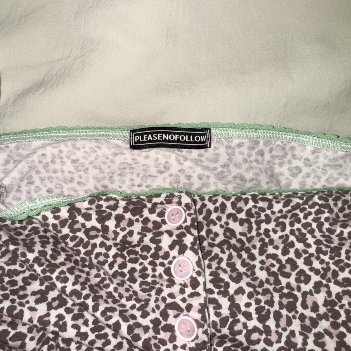 pleasenofollow riri leopard lace top 갸루 상품이미지2